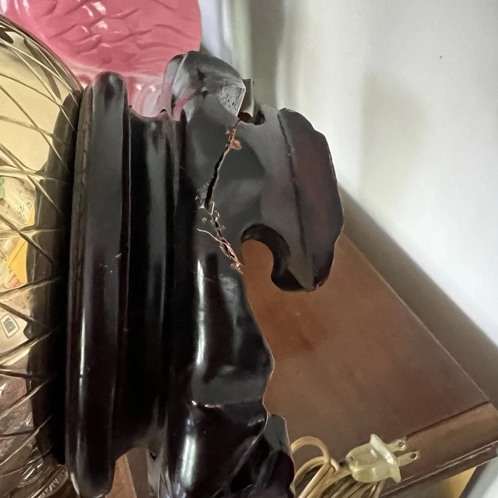 Vintage Brass Pineapple Table Lamp No Shade, Harp And Finial Included - Repaired